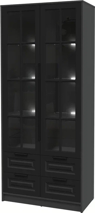 

Шкаф-витрина Интерлиния Концепт КТ-ШВ2 с подсветкой Деко (антрацит/черный)