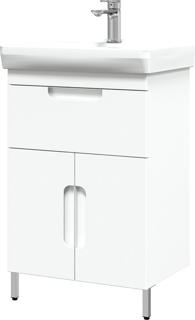 

Belux Тумба под умывальник Мадейра Н 55-01 (1, белый глянцевый)