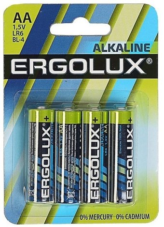 Батарейка Ergolux Alkaline LR6 (AA) 4шт