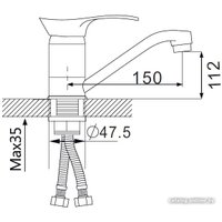 Смеситель Ekko EM4501-2