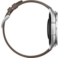 Умные часы Huawei Watch GT 6 46 мм (серебристый, с коричневым кожаным ремешком, международная версия)