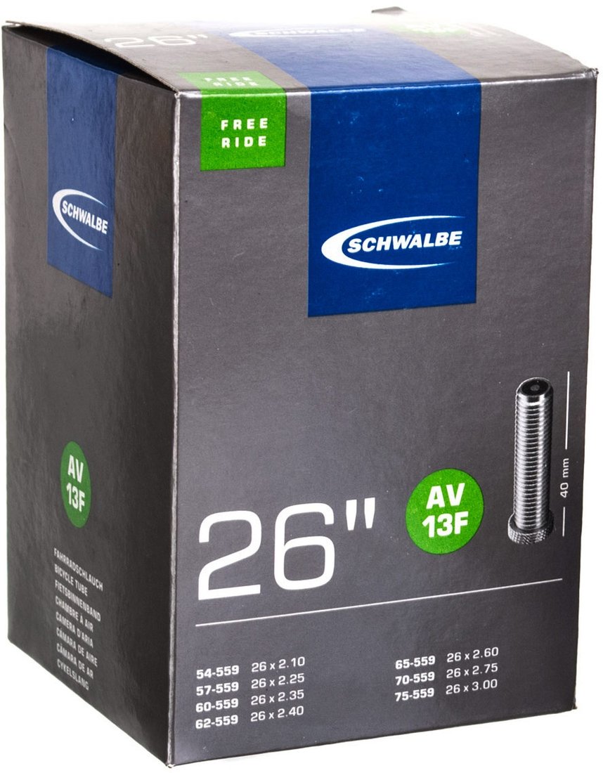 

Велокамера Schwalbe AV13F 54/75-559 26x2.1-3.0 [10425790]