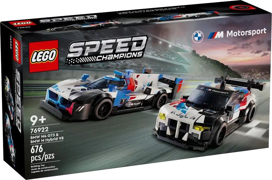 

Конструктор LEGO Speed Champions 76922 Гоночные автомобили BMW M4 GT3 и BMW M Hybrid V8