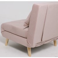 Кресло-кровать DiArt Элли 80 104193 (пыльная роза Велютто люкс 37/бук)