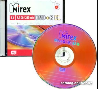 DVD+R диск Mirex 8.5Gb 8x UL130062A8S (1 шт.)