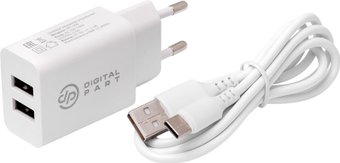 Сетевое зарядное Digital Part WC-250 (с кабелем USB Type-C )