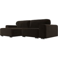 Угловой диван Лига диванов Лига-029 левый 121919L (микровельвет коричневый)