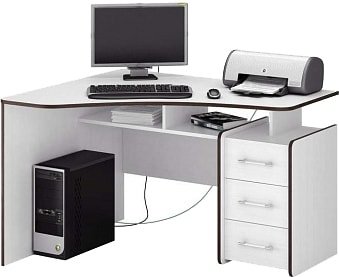 

Стол MFMaster Триан-5 (левый, белый)