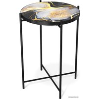 Журнальный столик Sheffilton SHT-CT8-3 (черный алмаз/черный муар)