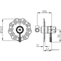 Смеситель ZorG Sanitary A 105DK-BR (античная бронза)