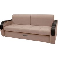 Диван Сириус Лидер-6 ППУ 225x110 (Eva 02 велюр светло-бежевый)