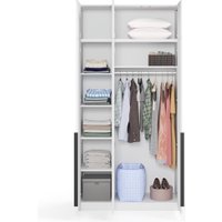 Шкаф распашной Soma Lord Black 3-х створчатый 120x240 (белый)