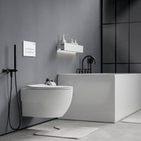 Унитаз подвесной Roxen Porto в комплекте с инсталляцией StounFix Dual Fresh 6 в 1 576390 (кнопка: белый глянец)