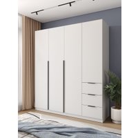 Шкаф распашной Mio Tesoro Мельбурн 4DG3S (белый)
