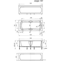 Ванна 1Марка Agora 170x75