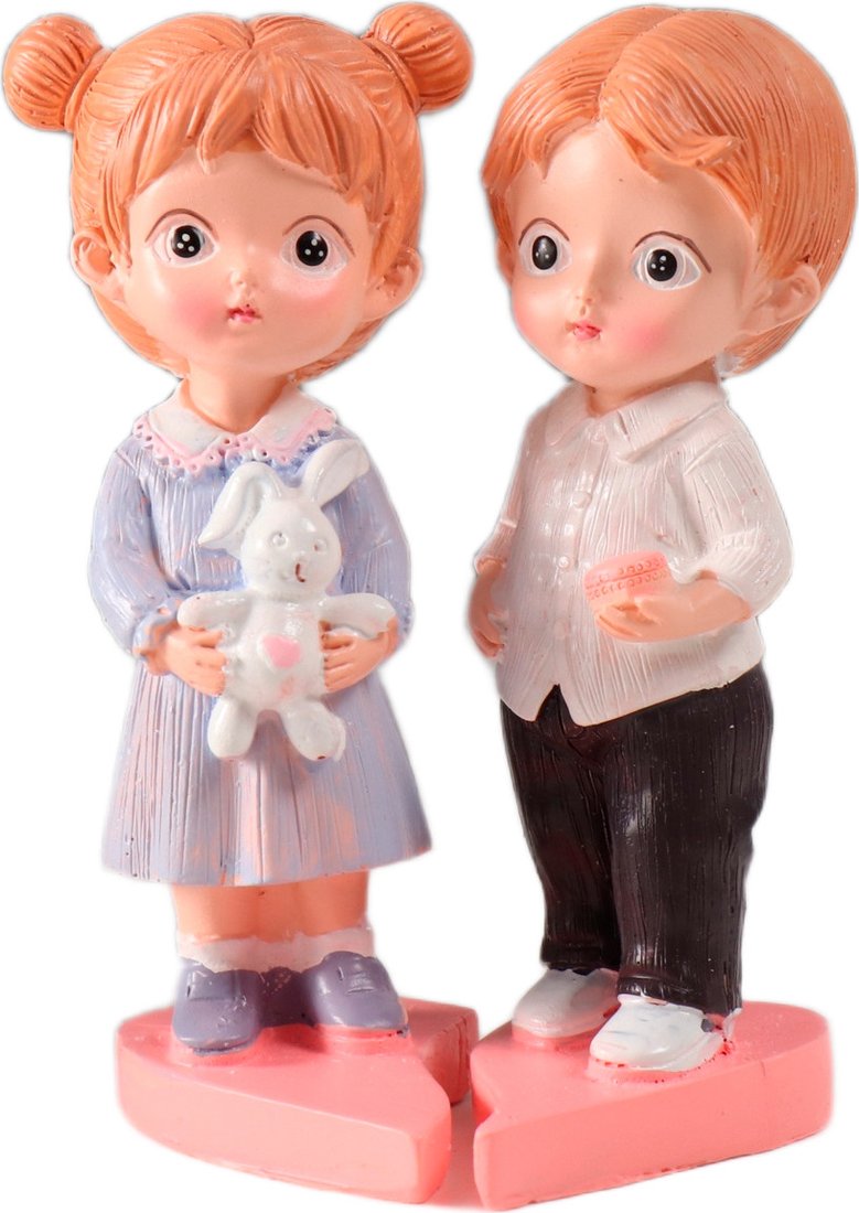 Набор статуэток Sima-Land Парочка с зайком и шкатулкой 10687388 (2шт)