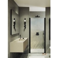 Душевая дверь MaybahGlass 198x99 MGD-424-6 (прозрачное стекло/черный) в Бобруйске