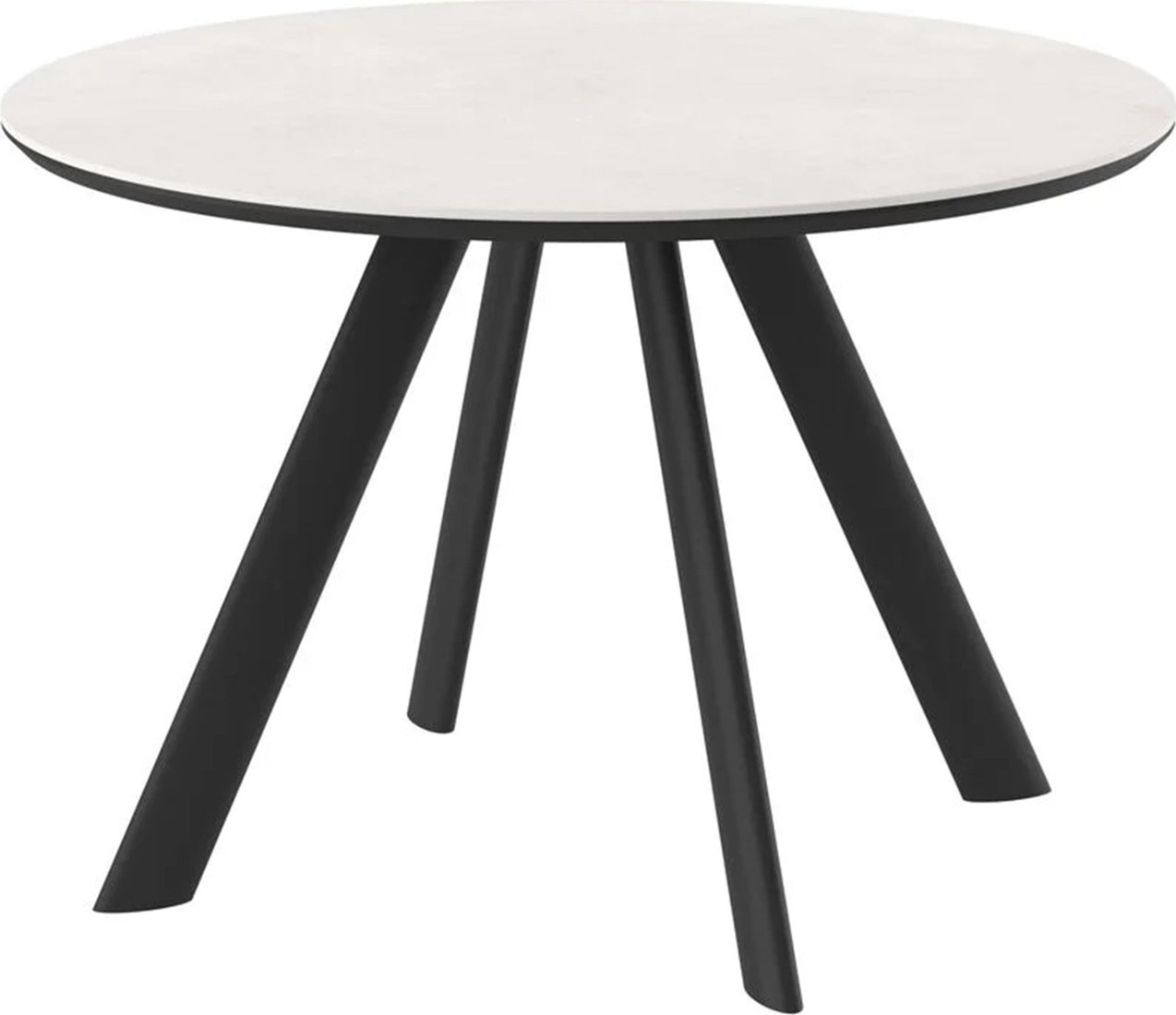 

Кухонный стол Мамадома Rondy-116 d116 (krater perla premium cer/черный)