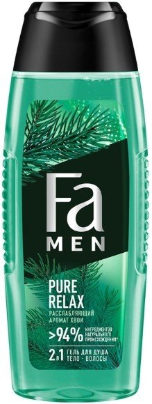 

Fa Гель для душа Men Pure Relax 2в1 тело-волосы расслабляющий аромат хвои 250 мл