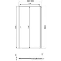 Душевая дверь Triton Уно 90