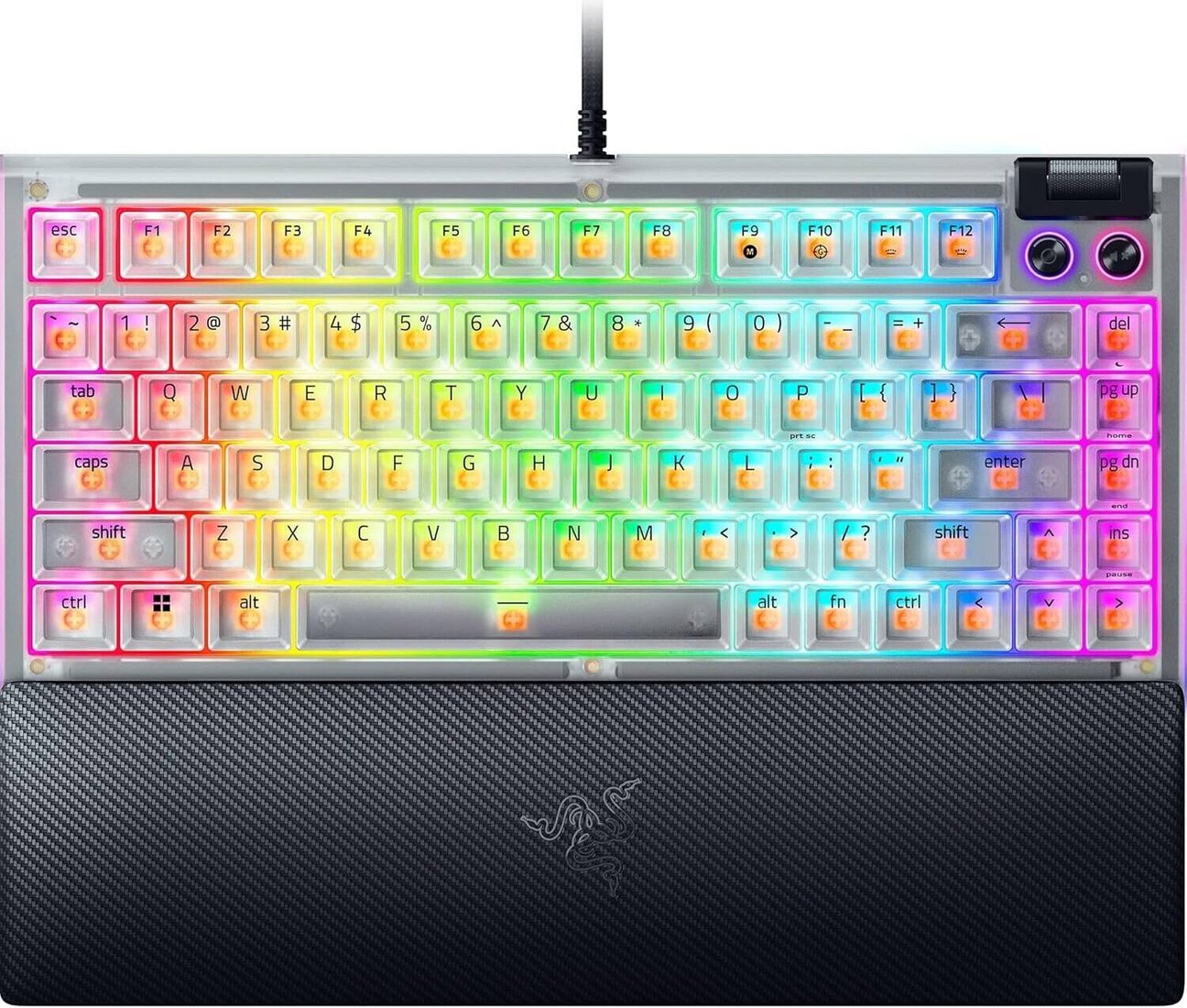 Клавиатура Razer BlackWidow V4 75% Phantom Edition (белый, нет кириллицы)