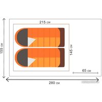 Треккинговая палатка Relmax Tunnel (синий)