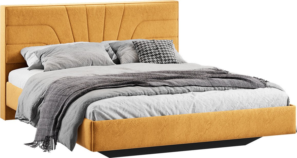 

Кровать Трия Пандора 160x200 Тип 1 (микровелюр Wellmart Yellow)