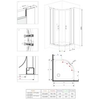 Душевой уголок Deante KYP N52K + KTU 032B + KTU 032O