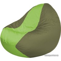 Кресло-мешок Flagman Classic K2.1-110 (темно-оливковый/салатовый)