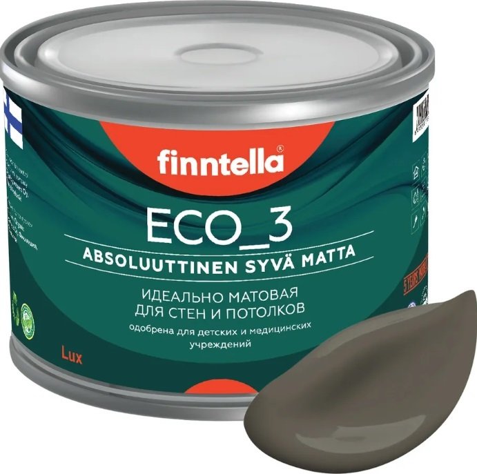 

Краска Finntella Eco 3 Wash and Clean Taupe F-08-1-3-LG234 2.7 л (серо-коричнев)
