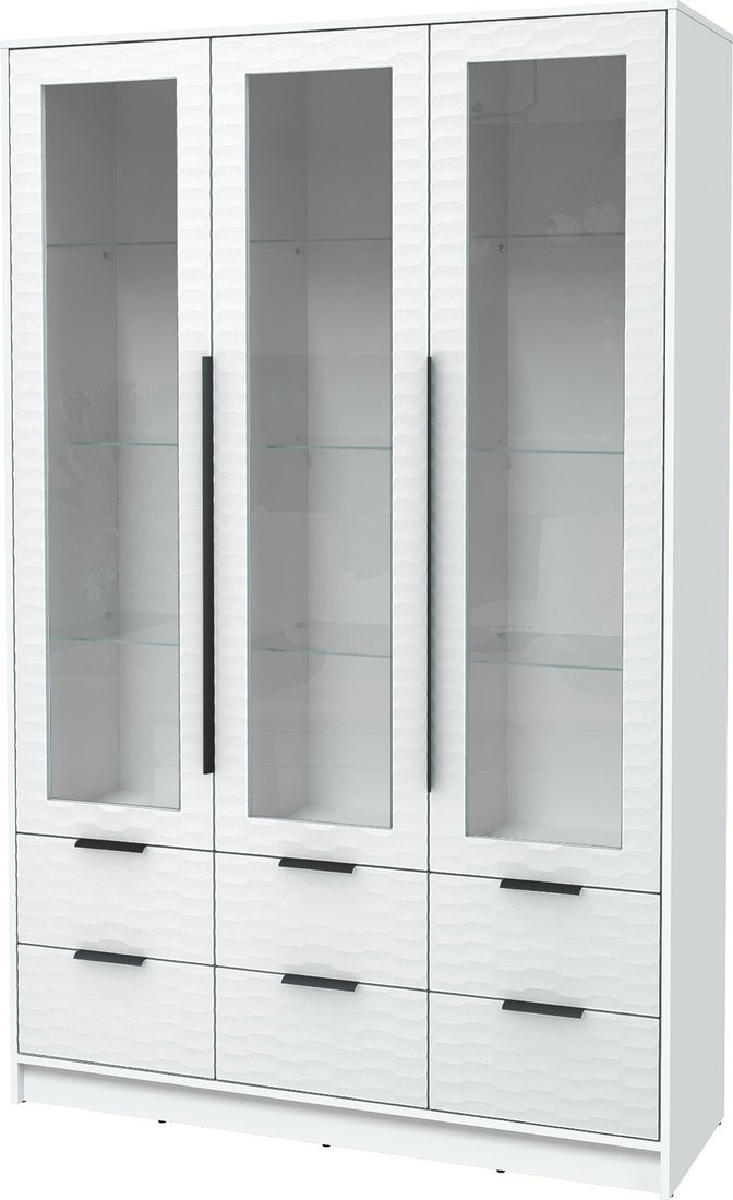 

Шкаф-витрина Интерлиния Концепт Зодиак КТ-ШВ3 (белый платинум/белый)