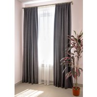 Комплект штор Decoretto Канвас серый КСГ-K111 2x2.7 м (графит, 2 шт)