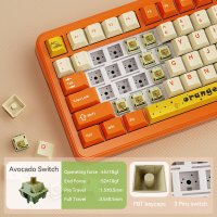 Клавиатура Ajazz AK820 Max Plus (оранжевый/белый, Ajazz Avocado)