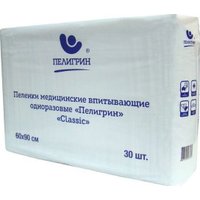Пеленка одноразовая Пелигрин Classic медицинские 60x90 (30 шт)