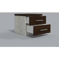 Тумба Миркомодоф Твин 13 (дуб крафт белый/орех темный)