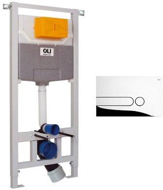 Инсталляция для унитаза OLI OLI120 Plus Механика + iPlate (хром)