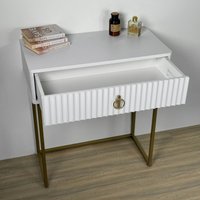 Туалетный столик без зеркала Shtabe Royal 5115 эко (белый/золото/р.золото)