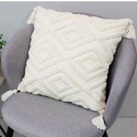 Чехол на подушку Matex Tufted ALEX-020 (слоновая кость/топленое молоко)