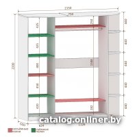 Шкаф-купе Кортекс-мебель Лагуна ШК08-02 правая консоль (белый)