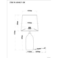 Настольная лампа Arte Lamp Rukbat A5046LT-1BK в Орше