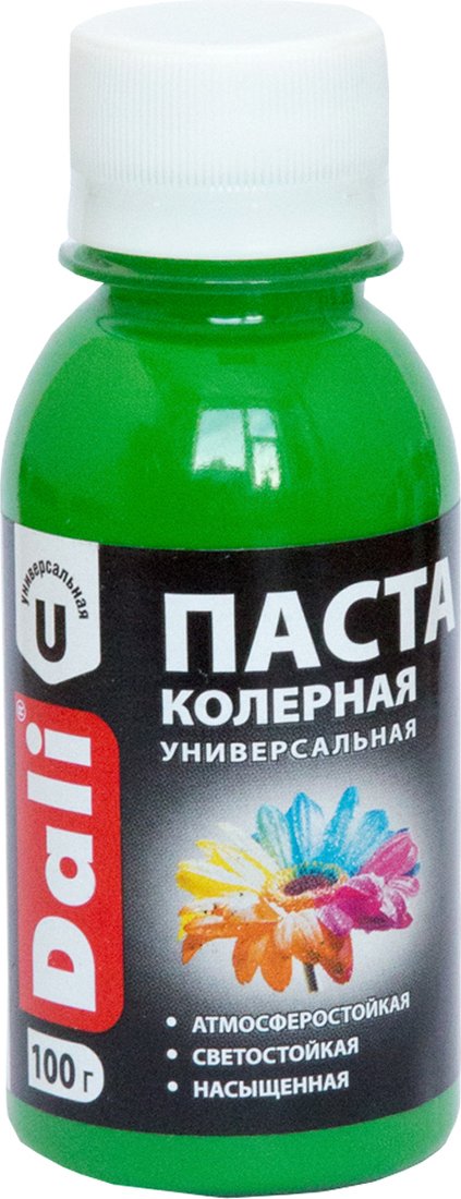 

Колеровочная краска Dali универсальная 0.1 кг (зеленое яблоко)