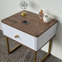 Тумба Shtabe Royal 5301 эко (дуб веллингтон/золото/р.золото)