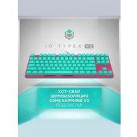 Клавиатура IO by Red Square Typex v2 g3ms Sapphire (бирюзовый/розовый)