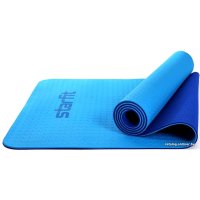 Коврик Starfit FM-201 TPE (173x61x0.6см, синий/темно-синий)