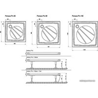 Душевой поддон Ravak Galaxy Perseus Pro 100x100 [XA03AA01010]