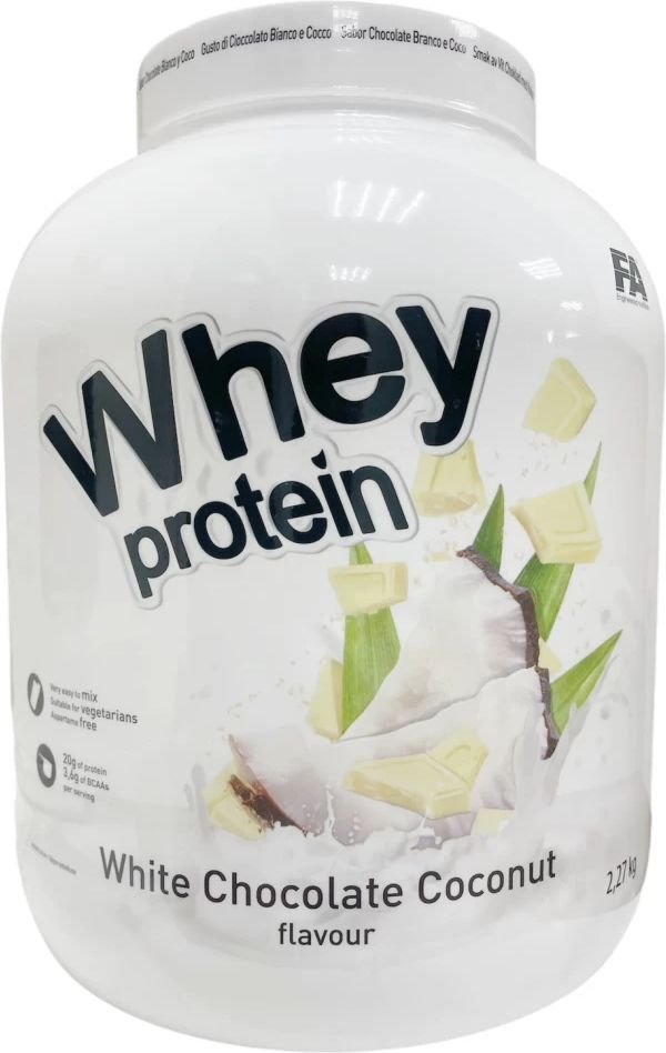 

Протеин сывороточный (концентрат) FA Engineered Nutrition Wellness Line Whey Protein от Fitness Authority (2.27 кг, белый шоколад с кокосом)