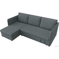 Угловой диван Лига диванов Слим левый 121149L (рогожка Амур, серый)