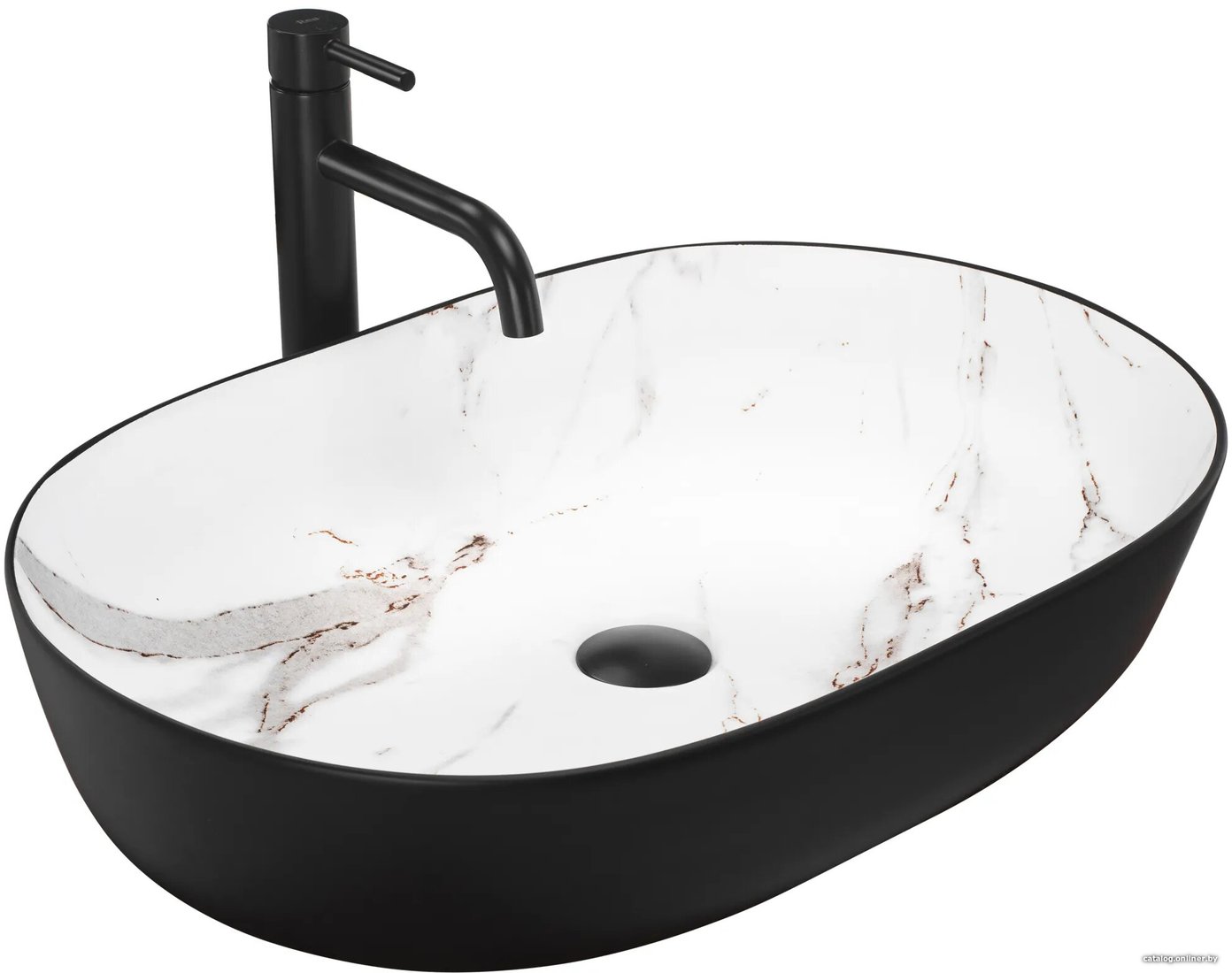 Умывальник Rea Cleo Black/Aiax Matt