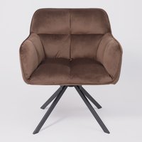 Интерьерное кресло AksHome Virginia (шоколадный HCJ-10/черный)