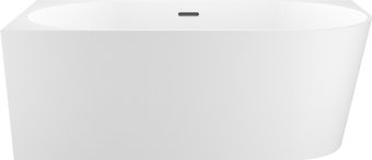 Ванна Wellsee Excellence Pro 180x80 28760803R (пристенная ванна (левая) белый глянец, экран, ножки, сифон-автомат матовый черный)